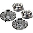 2-Wheel Set Front Wheel Hub, 4 Lugs, Without Bearing,, 2.2L, 4Cyl, Includes (2) Wheel Bearing and (2) Wheel Hub