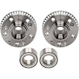 2-Wheel Set Front Wheel Hub, 5 Lugs, Without Bearing, Includes (2) Wheel Bearing and (2) Wheel Hub