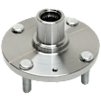 2-Piece Kit Front, Driver or Passenger Side Wheel Hub, 4 Lugs, Without Bearing, FWD Includes (1) Wheel Bearing and (1) Wheel Hub
