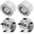 2-Wheel Set Front Wheel Hub, 5 Lugs, Without Bearing, Includes (2) Wheel Hub and (2) Wheel Bearing