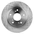 2012 Honda Civic - 2-Wheel Set Front Brake Disc and Pad Kit, Natural Finish, Plain Surface, 5 Lugs, 261.87 mm, Ceramic, 1.8L 4Cyl, Includes (1) Brake Pad Set and (2) Brake Disc