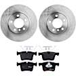 KIT-TRW101221-164 2-Wheel Set Front Brake Disc and Pad Kit, Plain Surface 5 Lugs 311.91 mm Semi-metallic Premium Friction Series, Includes (1) Brake Pad Set and (2) Brake Disc