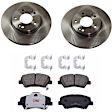 KIT-TRW101221-1730 Front Brake Disc and Pad Kit, Plain Surface, 5 Lugs, Cast Iron Disc, Ceramic Pad, Premium Friction Series