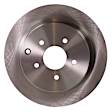 KIT-TRW101221-1975 2-Wheel Set Rear Brake Disc and Pad Kit, Plain Surface 5 Lugs 308 mm Ceramic Premium Friction Series, Includes (1) Brake Pad Set and (2) Brake Disc