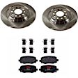 KIT-TRW101221-2165 2-Wheel Set Brake Disc and Pad Kit, Plain Surface 5 Lugs 320 mm Ceramic Premium Friction Series, Includes (2) Brake Disc and (1) Brake Pad Set
