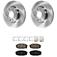 KIT-TRW101221-2229 2-Wheel Set Front Brake Disc and Pad Kit, Plain Surface 5 Lugs 279.91 mm Ceramic Premium Friction Series, Includes (2) Disc and (1) Pad Set