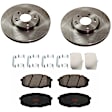 KIT-TRW101221-2232 2-Wheel Set Front Brake Disc and Pad Kit, Plain Surface 5 Lugs 299.97 mm Ceramic Premium Friction Series, Includes (1) Brake Pad Set and (2) Brake Disc