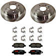 2009 Nissan Altima - 2-Wheel Set Rear Brake Disc and Pad Kit, Plain Surface, 5 Lugs, 291.59 mm, Ceramic, 3.5L 6Cyl, Premium Friction Series Includes (2) Brake Disc and (1) Brake Pad Set