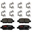 2009 Nissan Altima - 2-Wheel Set Rear Brake Disc and Pad Kit, Plain Surface, 5 Lugs, 291.59 mm, Ceramic, 3.5L 6Cyl, Premium Friction Series Includes (2) Brake Disc and (1) Brake Pad Set