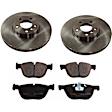 2015 BMW X5 - 2-Wheel Set Front Brake Disc and Pad Kit, Natural Finish, Plain Surface, 5 Lugs, 331.98 mm, Semi-metallic, 3.0L 6Cyl, Includes (2) Brake Disc and (1) Brake Pad Set