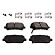 2015 Honda Odyssey - 2-Wheel Set Rear Brake Disc and Pad Kit, Plain Surface, 5 Lugs, 334.01 mm, Ceramic, 3.5L 6Cyl, Premium Friction Series Includes (2) Brake Disc and (1) Brake Pad Set