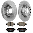 KIT-TRW101221-4032 2-Wheel Set Rear Brake Disc and Pad Kit, 272.03 mm Premium Friction Series, Includes (1) Brake Pad Set and (2) Brake Disc