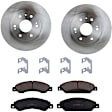 KIT-TRW101221-565 2-Wheel Set Front Brake Disc and Pad Kit, Plain Surface 6 Lugs 329.95 mm Ceramic Premium Friction Series, Includes (1) Brake Pad Set and (2) Brake Disc