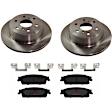 2017 Cadillac Escalade - 2-Wheel Set Rear Brake Disc and Pad Kit, Natural Finish, Plain Surface, 6 Lugs, 344.93 mm, Ceramic, 6.2L 8Cyl, Includes (2) Disc and (1) Pad Set