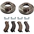 KIT-TRW101221-619 2-Wheel Set Front Brake Disc and Pad Kit, Plain Surface 8 Lugs 324.87 mm Ceramic Premium Friction Series, Includes (1) Brake Pad Set and (2) Brake Disc