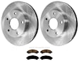 KIT-TRW101221-630 2-Wheel Set Front Brake Disc and Pad Kit, Plain Surface 5 Lugs 275 mm Ceramic Premium Friction Series, Includes (2) Brake Disc and (1) Brake Pad Set
