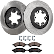 KIT-TRW101221-699 2-Wheel Set Front Brake Disc and Pad Kit, Plain Surface 6 Lugs 297.94 mm Ceramic Premium Friction Series, Includes (1) Brake Pad Set and (2) Brake Disc