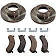 KIT-TRW101221-730 2-Wheel Set Front Brake Disc and Pad Kit, Plain Surface 8 Lugs 324.61 mm Ceramic Premium Friction Series, Includes (1) Brake Pad Set and (2) Brake Disc