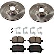 KIT-TRW101221-749 2-Wheel Set Front Brake Disc and Pad Kit, Plain Surface 5 Lugs 276 mm Ceramic Premium Friction Series, Includes (1) Brake Pad Set and (2) Brake Disc
