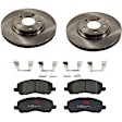 2014 Jeep Compass - 2-Wheel Set Front Brake Disc and Pad Kit, Natural Finish, Plain Surface, 5 Lugs, 293.88 mm, Ceramic, 2.0L 4Cyl, Includes (2) Brake Disc and (1) Brake Pad Set