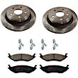 KIT-TRW101221-843 Rear Brake Disc and Pad Kit Plain Surface, 5 Lugs, Cast Iron Disc, Semi-Metallic Pad, Premium Friction Series