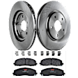 KIT-TRW101221-860 2-Wheel Set Front Brake Disc and Pad Kit, Plain Surface 5 Lugs 329.95 mm Ceramic Premium Friction Series, Includes (1) Brake Pad Set and (2) Brake Disc