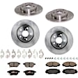 KIT-TRW101921-1031 4-Wheel Set Front and Rear Brake Disc and Pad Kit, Plain Surface 5 Lugs - Front; 5 Lugs - Rear Front-295.91 mm/Rear-278.89 mm Ceramic Premium Friction Series, Includes (4) Disc and (2) Pad Set