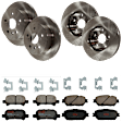 KIT-TRW101921-1111 4-Wheel Set Front and Rear Brake Disc and Pad Kit, Plain Surface 5 Lugs - Front; 5 Lugs - Rear Front-275.08 mm/Rear-268.99 mm Ceramic Premium Friction Series, Includes (4) Disc and (2) Pad Set