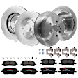 KIT-TRW101921-1127 4-Wheel Set Front and Rear Brake Disc and Pad Kit, Plain Surface 5 Lugs - Front; 5 Lugs - Rear Front-295.91 mm/Rear-288.04 mm Ceramic Premium Friction Series, Includes (4) Disc and (2) Pad Set