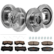 KIT-TRW101921-1153 4-Wheel Set Front and Rear Brake Disc and Pad Kit, Plain Surface 5 Lugs - Front; 5 Lugs - Rear Front-354.08 mm/Rear-344.93 mm Ceramic Premium Friction Series, Includes (2) Pad Set and (4) Disc