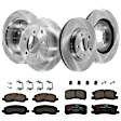 KIT-TRW101921-242 4-Wheel Set Front and Rear Brake Disc and Pad Kit, Plain Surface 5 Lugs - Front; 5 Lugs - Rear Front-293.88 mm/Rear-262.13 mm Ceramic Premium Friction Series, Includes (4) Disc and (2) Pad Set