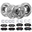 KIT-TRW101921-563 4-Wheel Set Front and Rear Brake Disc and Pad Kit, Plain Surface 5 Lugs - Front; 5 Lugs - Rear Front-279.91 mm/Rear-261.87 mm Ceramic Premium Friction Series, Includes (2) Pad Set and (4) Disc