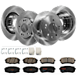 KIT-TRW101921-572 4-Wheel Set Brake Disc and Pad Kit, Plain Surface 5 Lugs - Front; 5 Lugs - Rear Front-275.08 mm/Rear-261.87 mm Ceramic Premium Friction Series, Includes (4) Brake Disc and (2) Brake Pad Set