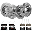 KIT-TRW101921-634 4-Wheel Set Front and Rear Brake Disc and Pad Kit, Plain Surface 5 Lugs - Front; 5 Lugs - Rear Front and Rear-329.95 mm Semi-metallic Premium Friction Series, Includes (4) Disc and (2) Pad Set