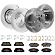 KIT-TRW101921-748 4-Wheel Set Front and Rear Brake Disc and Pad Kit, Plain Surface 5 Lugs - Front; 5 Lugs - Rear Front-295.91 mm/Rear-268.99 mm Ceramic Premium Friction Series, Includes (4) Disc and (2) Pad Set