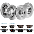 KIT-TRW101921-88 4-Wheel Set Front and Rear Brake Disc and Pad Kit, Plain Surface 5 Lugs - Front; 5 Lugs - Rear Front-331.98 mm/Rear-320.04 mm Semi-metallic Premium Friction Series, Includes (4) Disc and (2) Pad Set