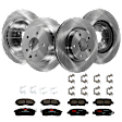 2009 Nissan Altima - 4-Wheel Set Front and Rear Brake Disc and Pad Kit, Plain Surface, 5 Lugs - Front; 5 Lugs - Rear, Front-295.91 mm/Rear-291.59 mm, Ceramic, 2.5L 4Cyl, Premium Friction Series Includes (4) Disc and (2) Pad Set