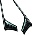 3247 Light Bar - Gloss Black, Direct Fit, Set of 2