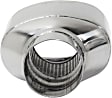 Polished Stainless Steel, Straight Cut, Single Exhaust Tip, Oval Shape, 2.5 in. inlet, With Resonator