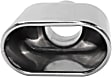 KV160111 Exhaust Tip Polished Stainless Steel, Angled Cut, Exhaust Tip, Oval Shape, 2.25 in. Inlet, Universal