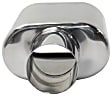 KV160111 Exhaust Tip Polished Stainless Steel, Angled Cut, Exhaust Tip, Oval Shape, 2.25 in. Inlet, Universal