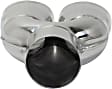 Polished Stainless Steel, Angled Cut, Dual Exhaust Tip, Oval Shape, 2.5 in. inlet