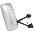 Passenger Side Mirror, Power, Heated, Chrome, without Signal Light, without Puddle Light, without Auto-Dimming