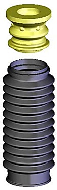 1998 Toyota Supra - Strut boot, (Exc. Adjustable Suspension), Black, Rubber, Sold Individually - Rear