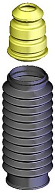 SB105 Shock and Strut Boot - Black, Strut boot, Direct Fit, Sold individually
