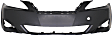 Front Primed Bumper Cover, Without Pre-Collision System, Headlight Washer and Parking Aid Sensor Holes, With Fog Light and Spoiler Holes, CAPA Certified