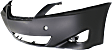 Front Primed Bumper Cover, Without Pre-Collision System, Headlight Washer and Parking Aid Sensor Holes, With Fog Light and Spoiler Holes, CAPA Certified