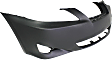 Front Primed Bumper Cover, Without Pre-Collision System, Headlight Washer and Parking Aid Sensor Holes, With Fog Light and Spoiler Holes, CAPA Certified