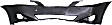 Front Primed Bumper Cover, Without Pre-Collision System, Headlight Washer and Parking Aid Sensor Holes, With Fog Light and Spoiler Holes, CAPA Certified