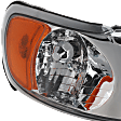 Passenger Side Headlight, with Bulb, Halogen, Clear Lens, 8 Cyl., 4.6L Engine